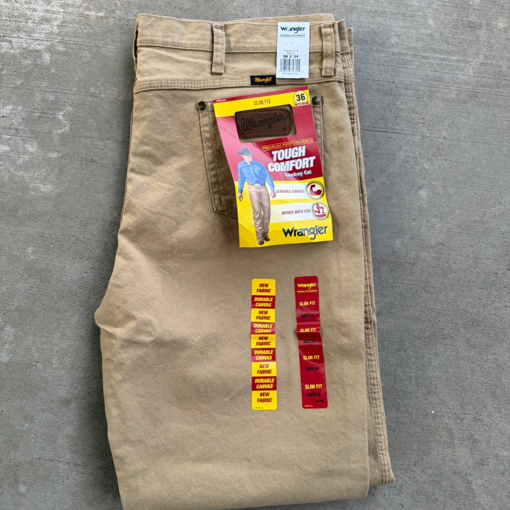 Wrangler Premium Performance Tough Comfort Cowboy Cut Slim Fit Pants Kelp 38x34